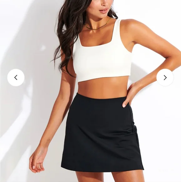 Girlfriend collective sport skort Black Size MED.  New - Picture 3 of 7